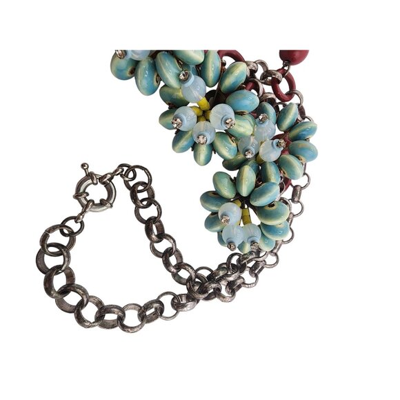 Vintage Glass and Acrylic Drop Necklace (A3179) - Picture 4 of 5